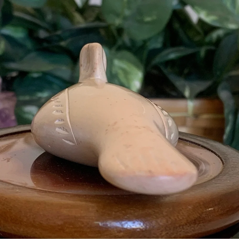 Hand Carved Soapstone Duck Loon Sculpture Stone Stylized Bird Figurine Kenya 4.6